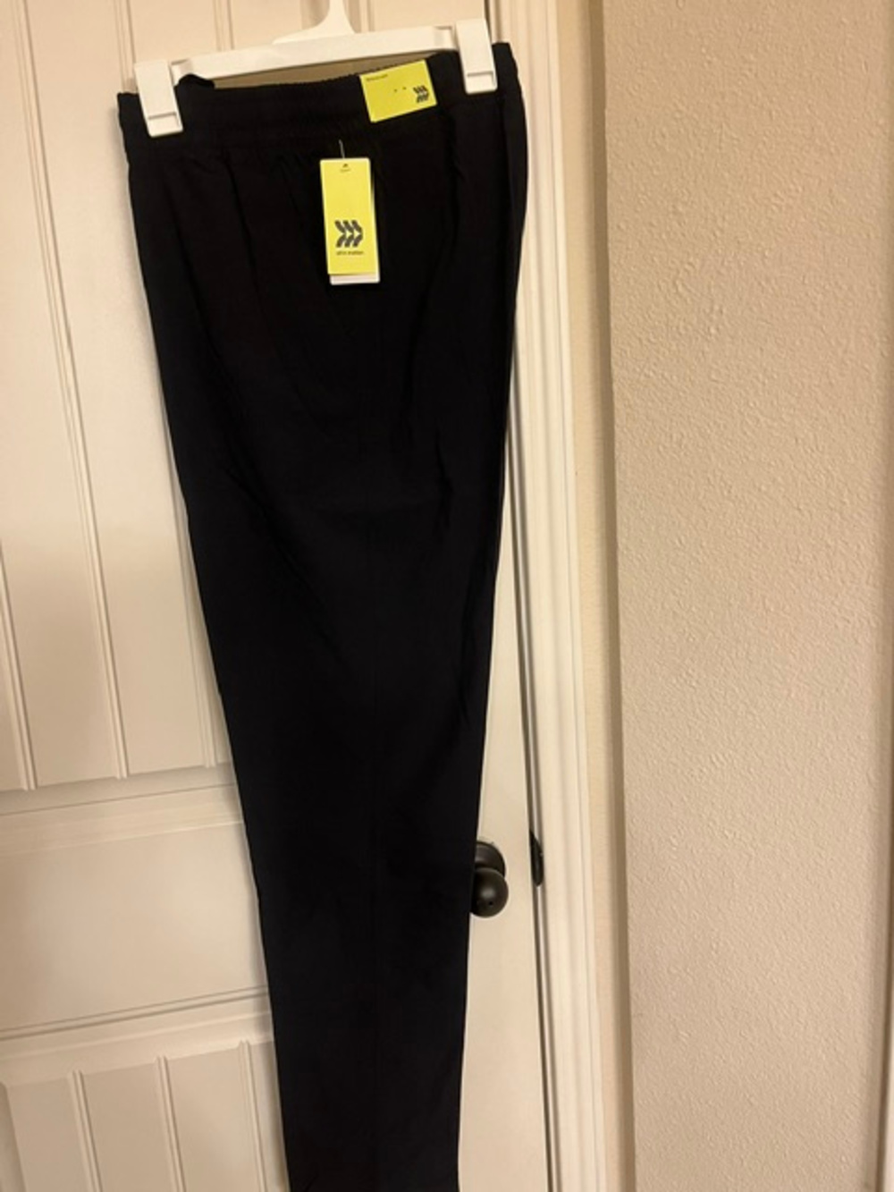All In Motion Pants Black Drawstring Waist Secure Zipper Pocket Size L